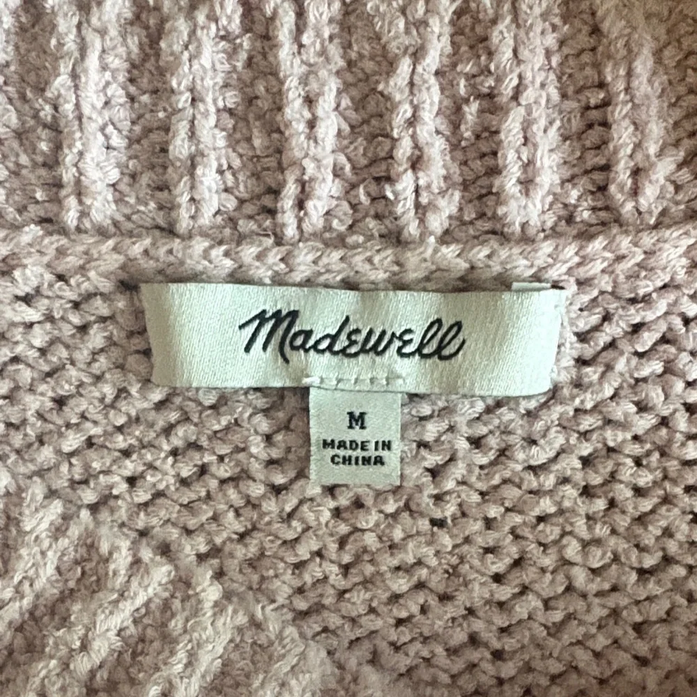 Madewell Montford Fringe Pink Pullover Sweater Size M - Picture 7 of 9